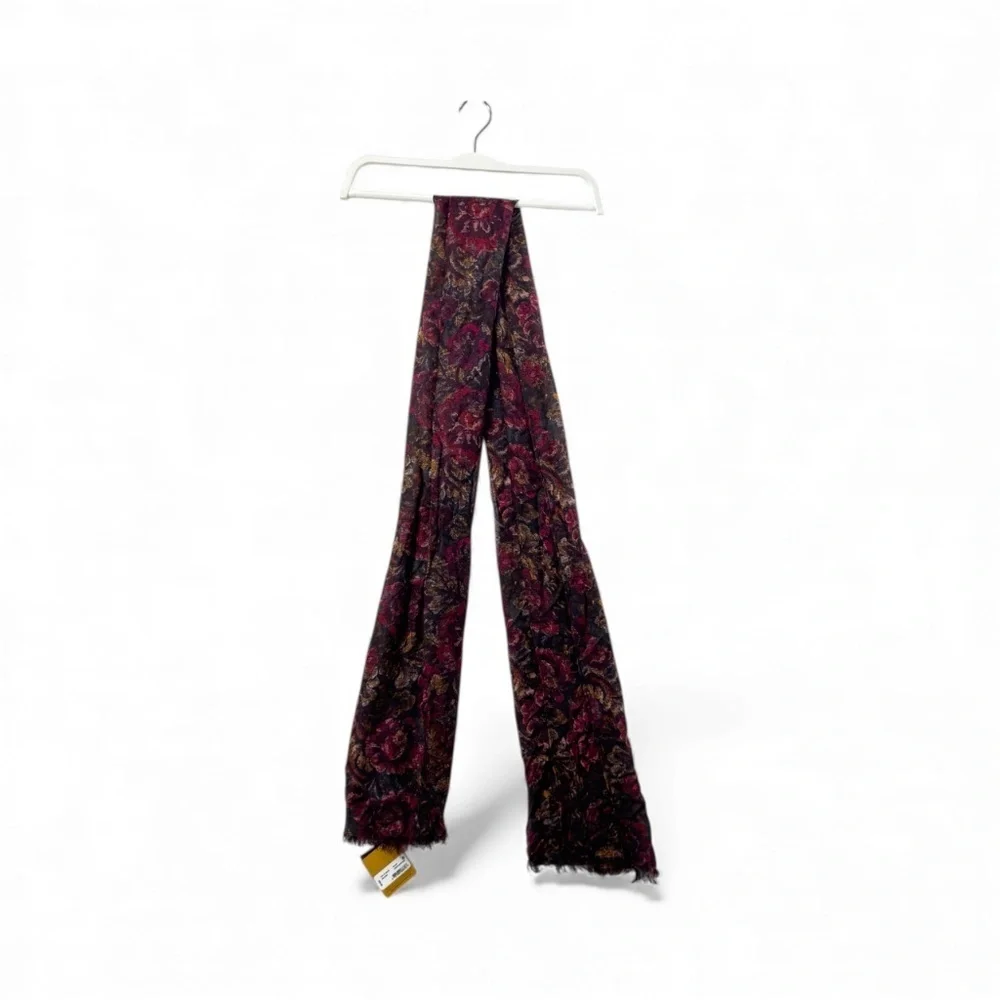 Patricia Nash Floral Paisley Women's Scarf Boho Casual Lightweight Shawl Brown